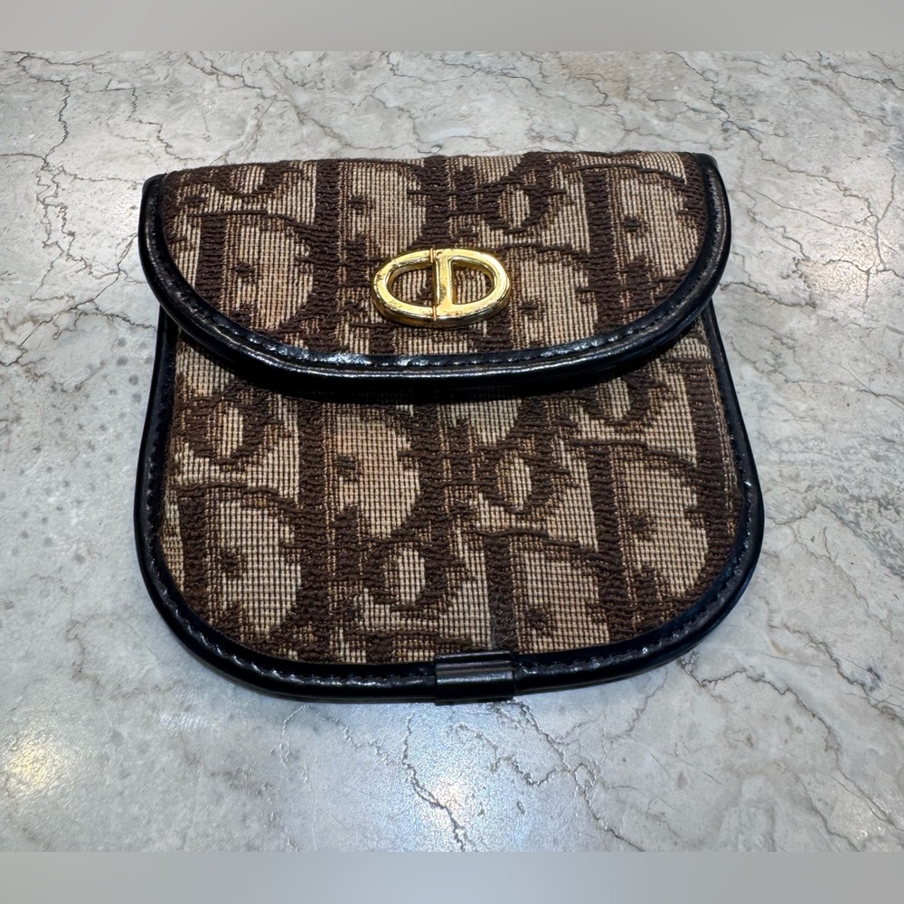 Vintage Christian Dior Saddle Coin Case